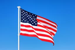 American flag waving